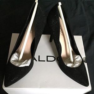 Aldo Carkin Sparkle Black Pumps Size 8